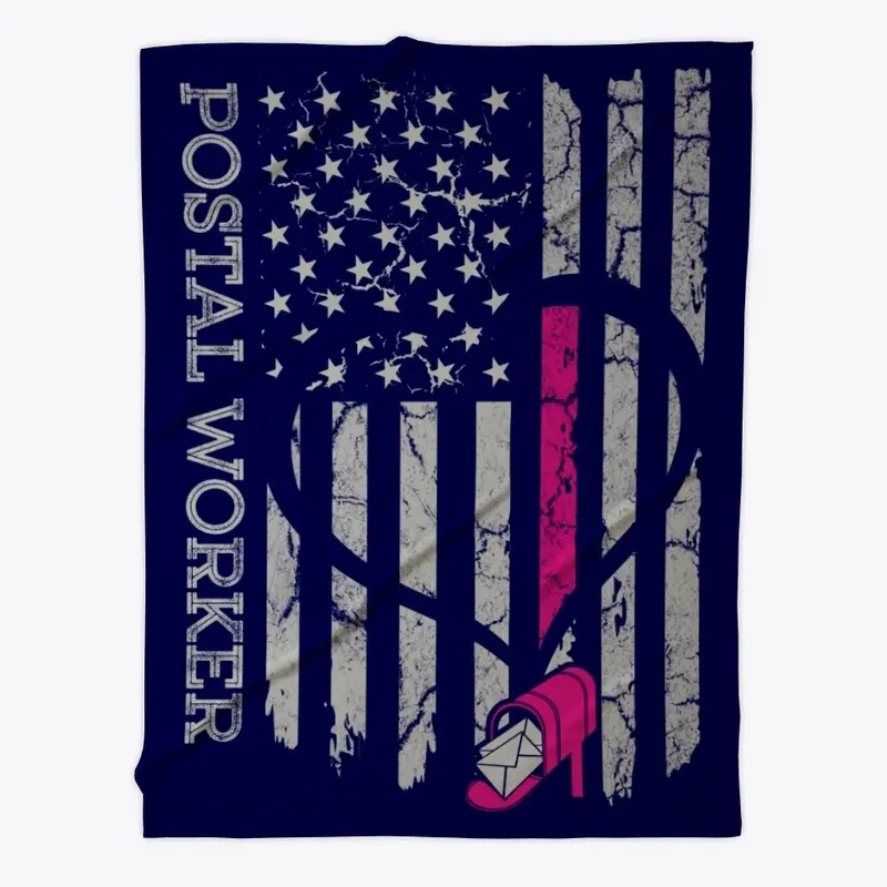 US Flag Postal Worker Blanket