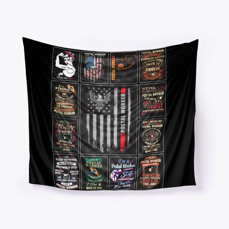 Awesome Postal Worker Collage Blanket