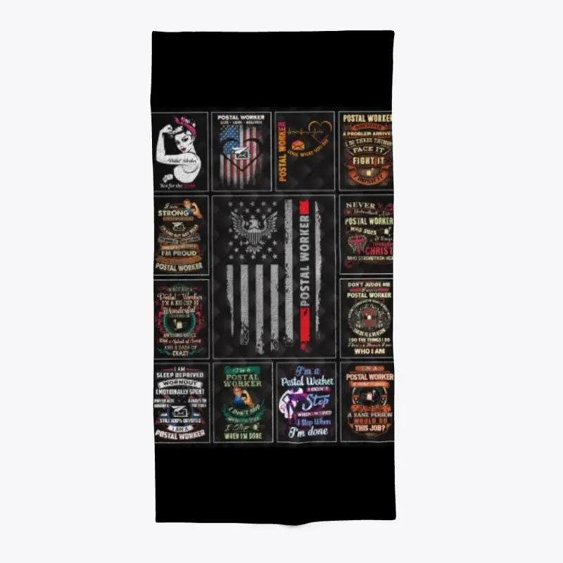 Awesome Postal Worker Collage Blanket