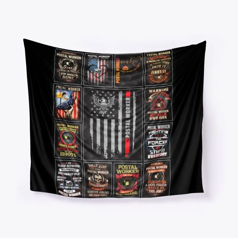 Awesome Postal Worker Collage Blanket