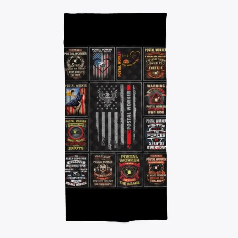 Awesome Postal Worker Collage Blanket